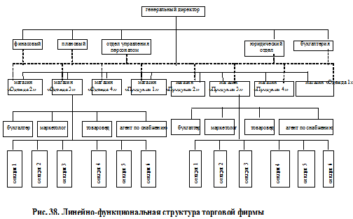 Линейно-функциональная структура торговой фирмы